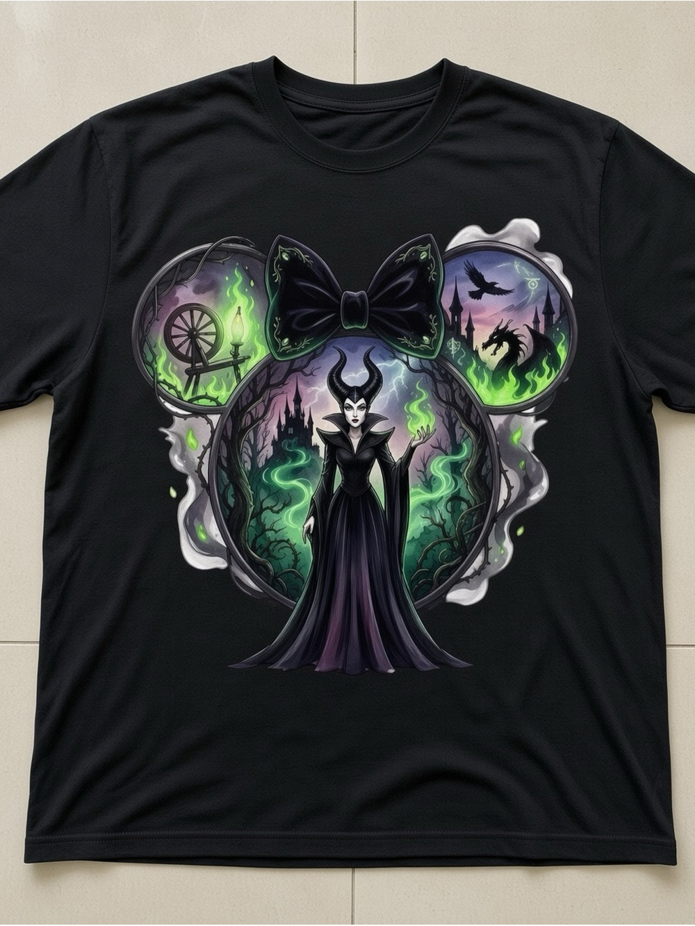 Disney - Sleeping Beauty- Maleficent MK Ears T-shirt Reprint